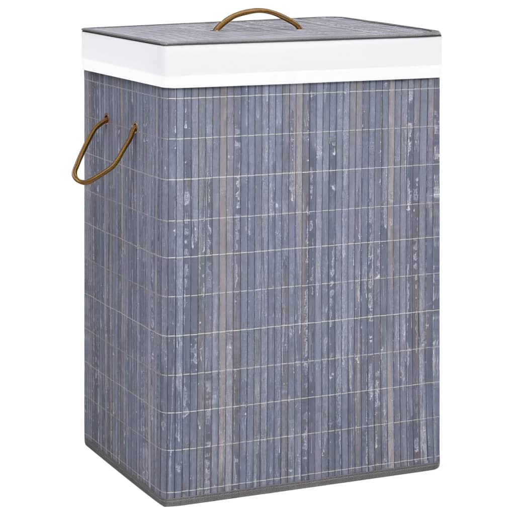 Bamboo Laundry Basket Grey - Discount Dealers