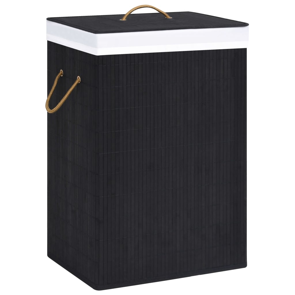 Bamboo Laundry Basket Black - Casper Homes