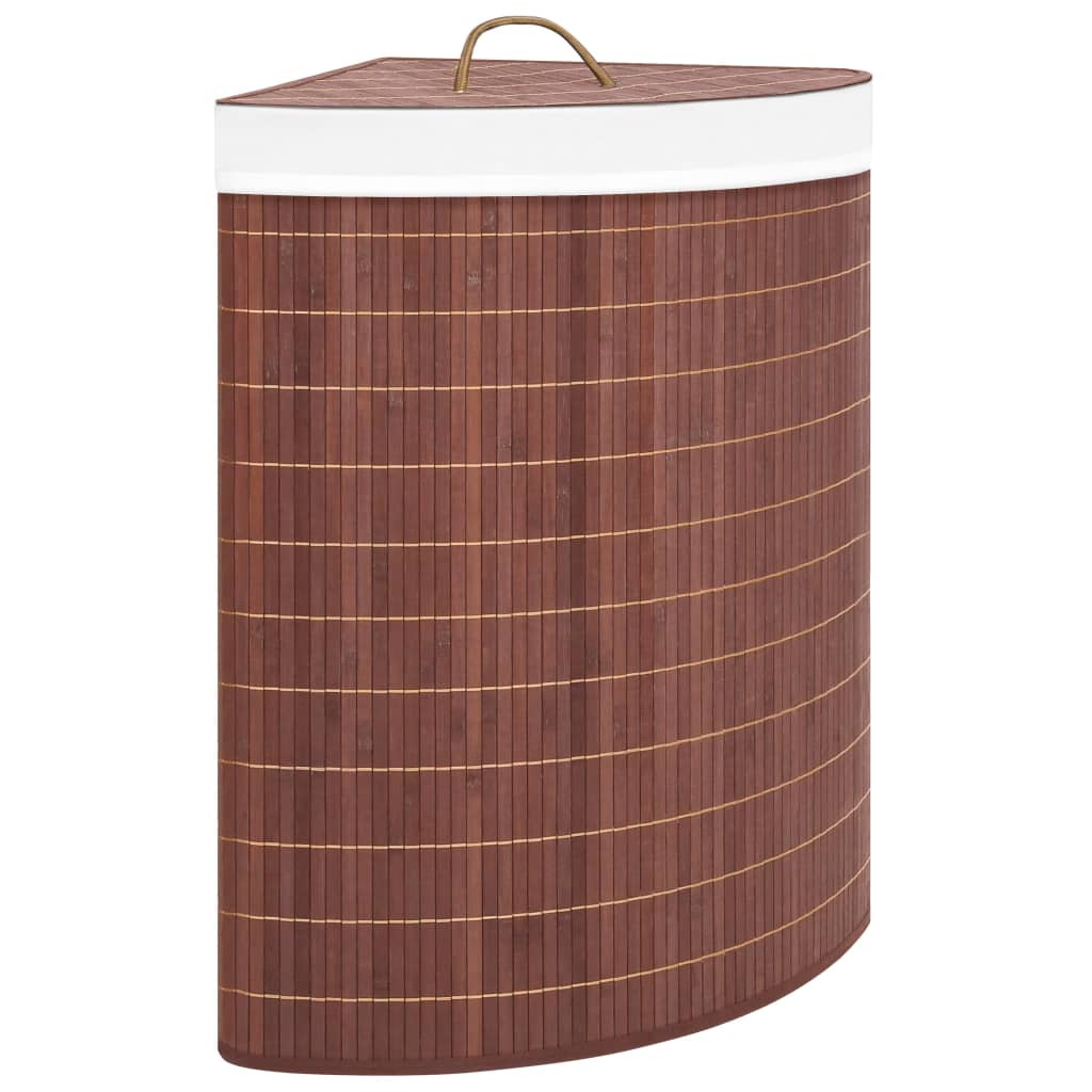 Bamboo Corner Laundry Basket Brown 60 L - Casper Homes