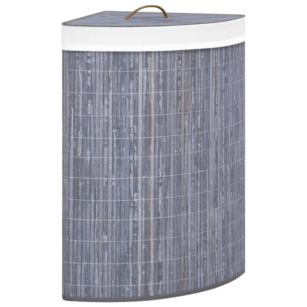 Bamboo Corner Laundry Basket Grey 60 L - All Things Good
