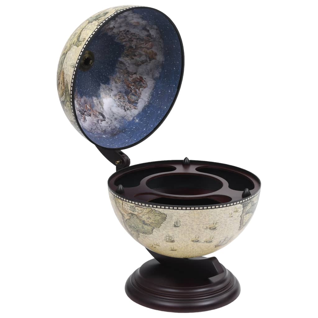Tabletop Globe Bar Wine Stand Eucalyptus Wood Green - Casper Homes