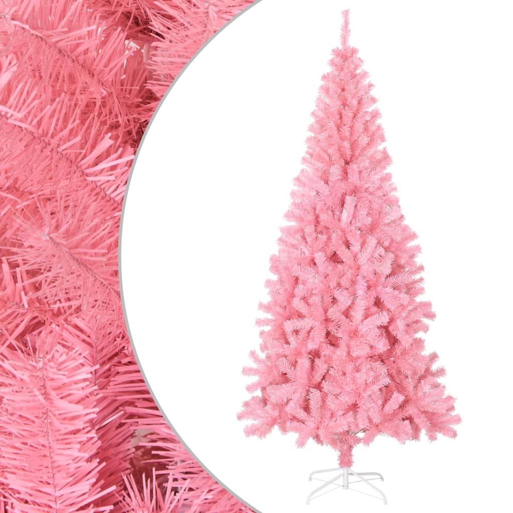 Liro Artificial Christmas Tree with Stand Pink 180cm PVC - Sid & Sam