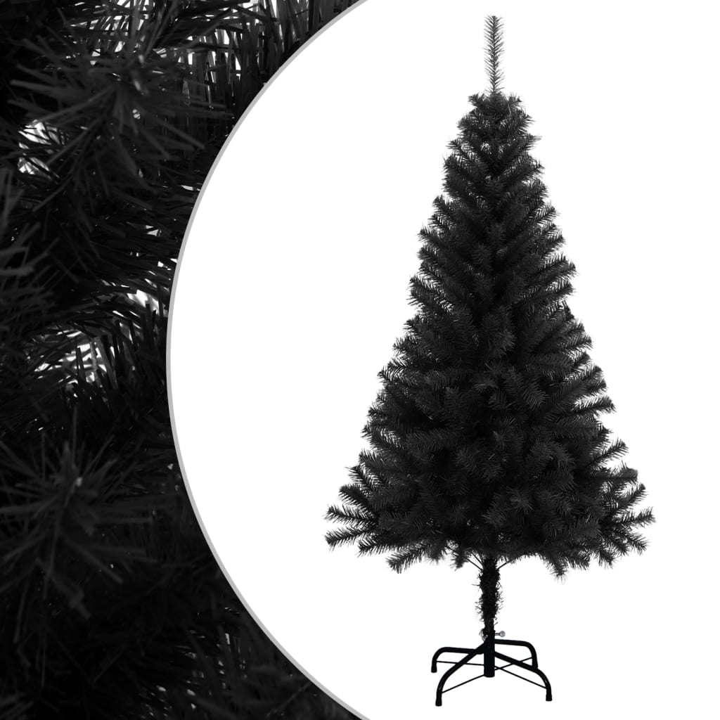 Liro Artificial Christmas Tree with Stand Black 150cm PVC - Sid & Sam