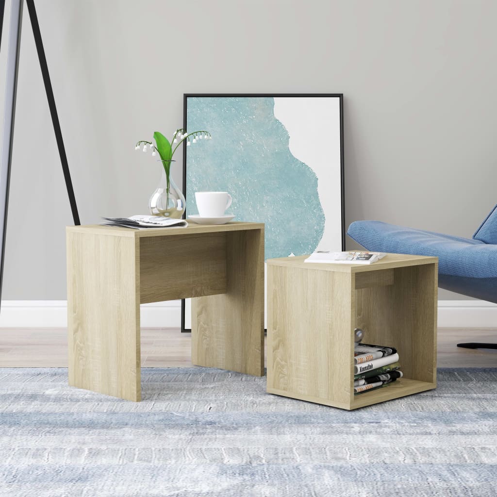 Coffee Table Set Sonoma Oak 48x30x45 cm Engineered Wood - Unbeatable Bargains