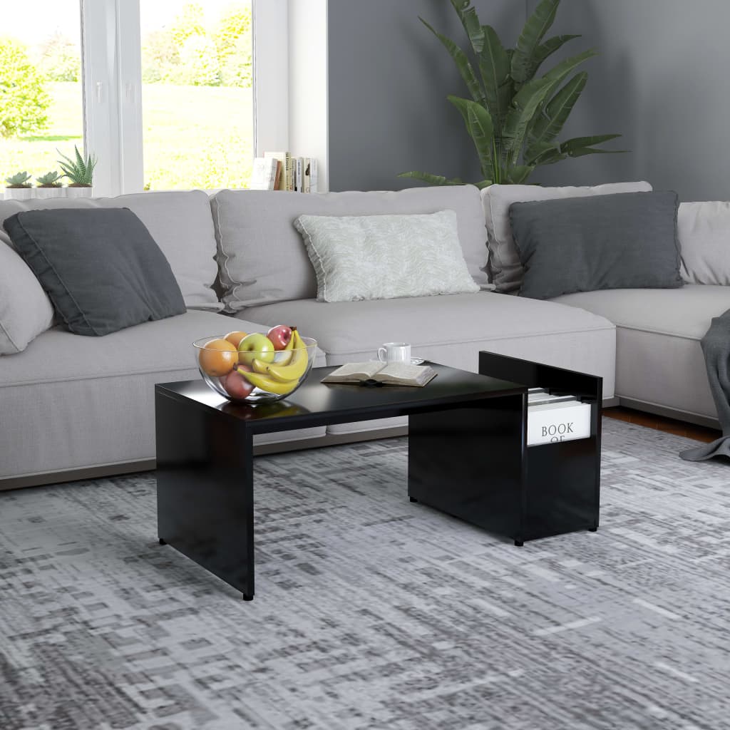 Coffee Table Black 90x45x35 cm Chipboard - Tyrell & Tyrell