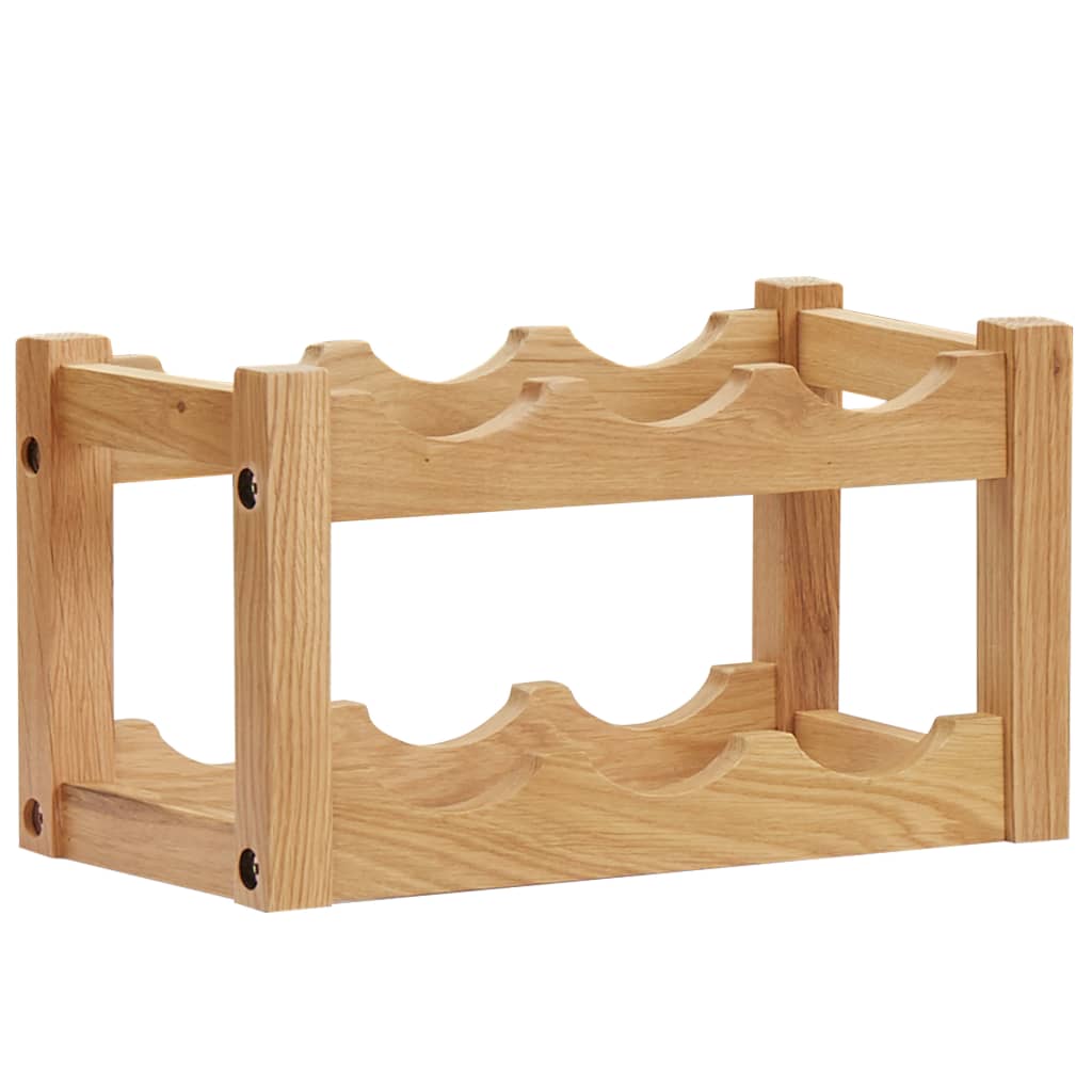 Wine Rack for 6 Bottles 37x21x21 cm Solid Oak Wood - Merlin Deals