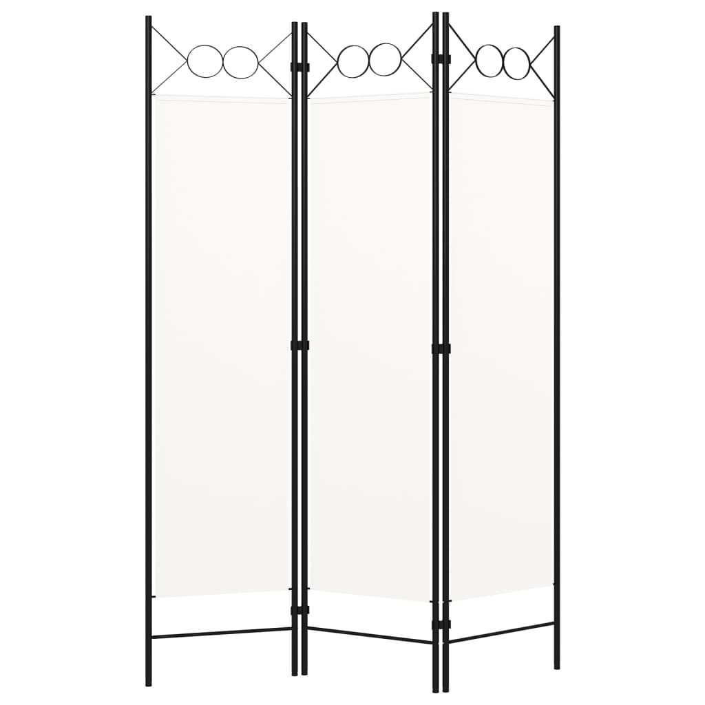 3-Panel Room Divider White 120x180 cm - Design Hut
