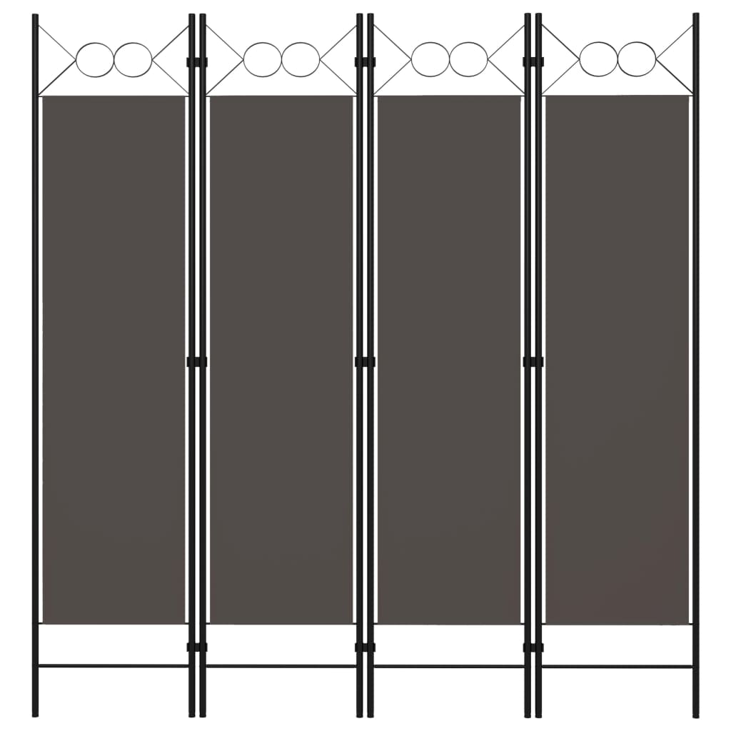 4-Panel Room Divider Anthracite 160x180 cm - Tyrell & Tyrell