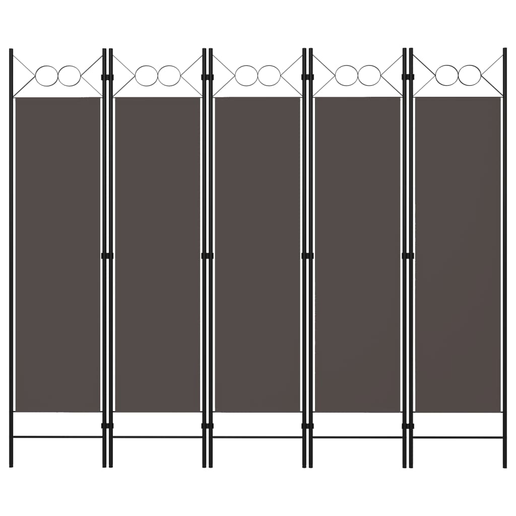 5-Panel Room Divider Anthracite 200x180 cm - R and M Furniture