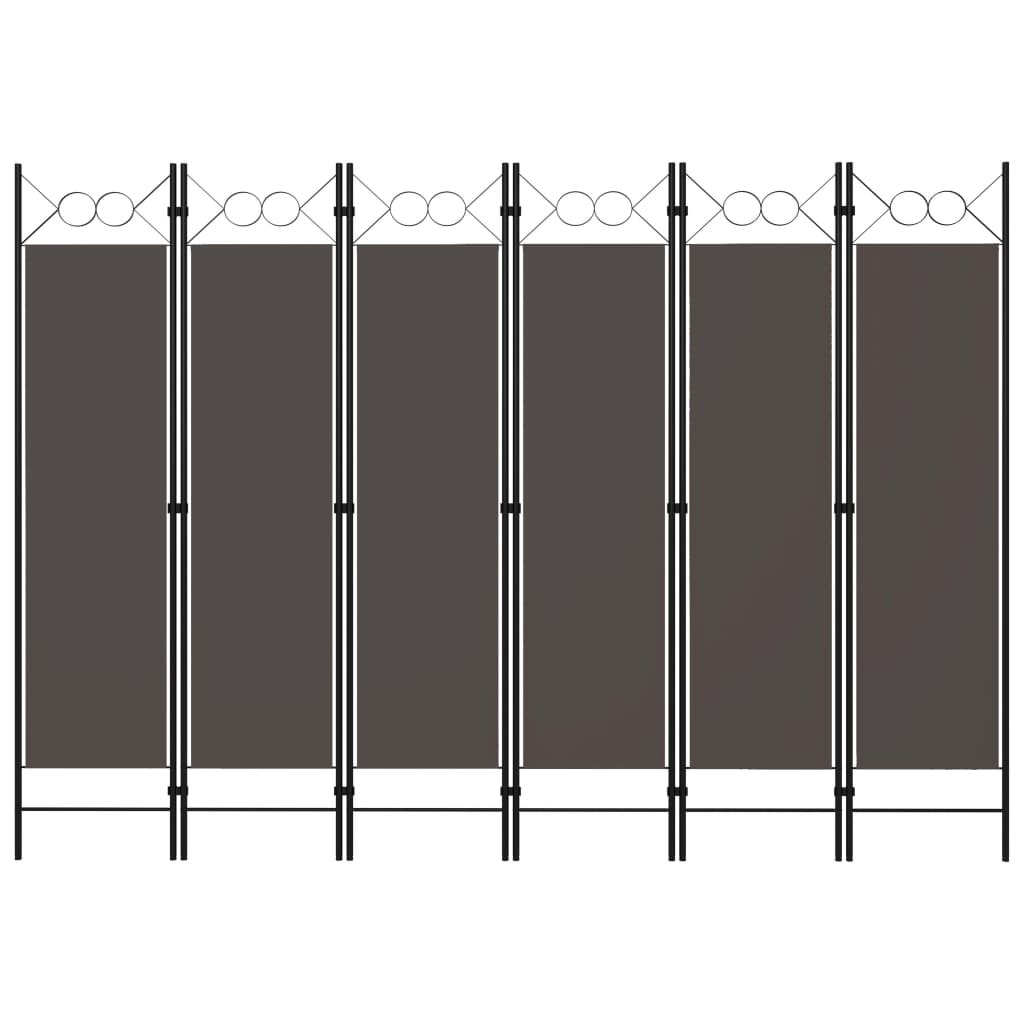 6-Panel Room Divider Anthracite 240x180 cm - Unbeatable Bargains