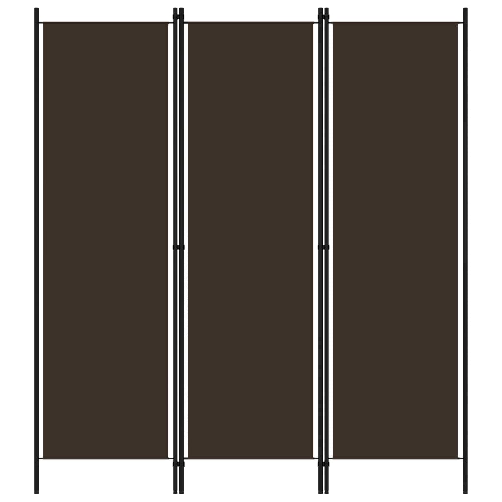 3-Panel Room Divider Brown 150x180 cm - Millennium Furniture