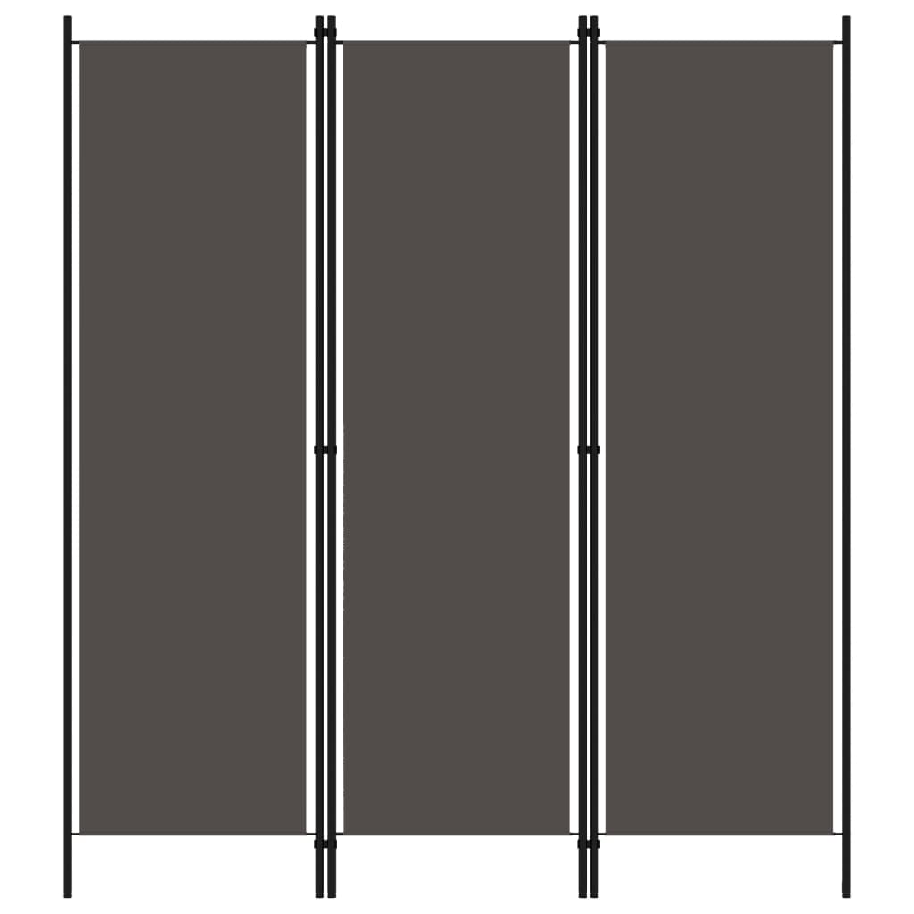 3-Panel Room Divider Anthracite 150x180 cm - Discount Dealers