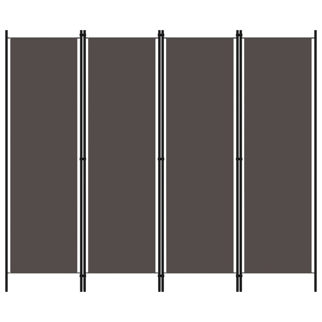 4-Panel Room Divider Anthracite 200x180 cm - Millennium Furniture
