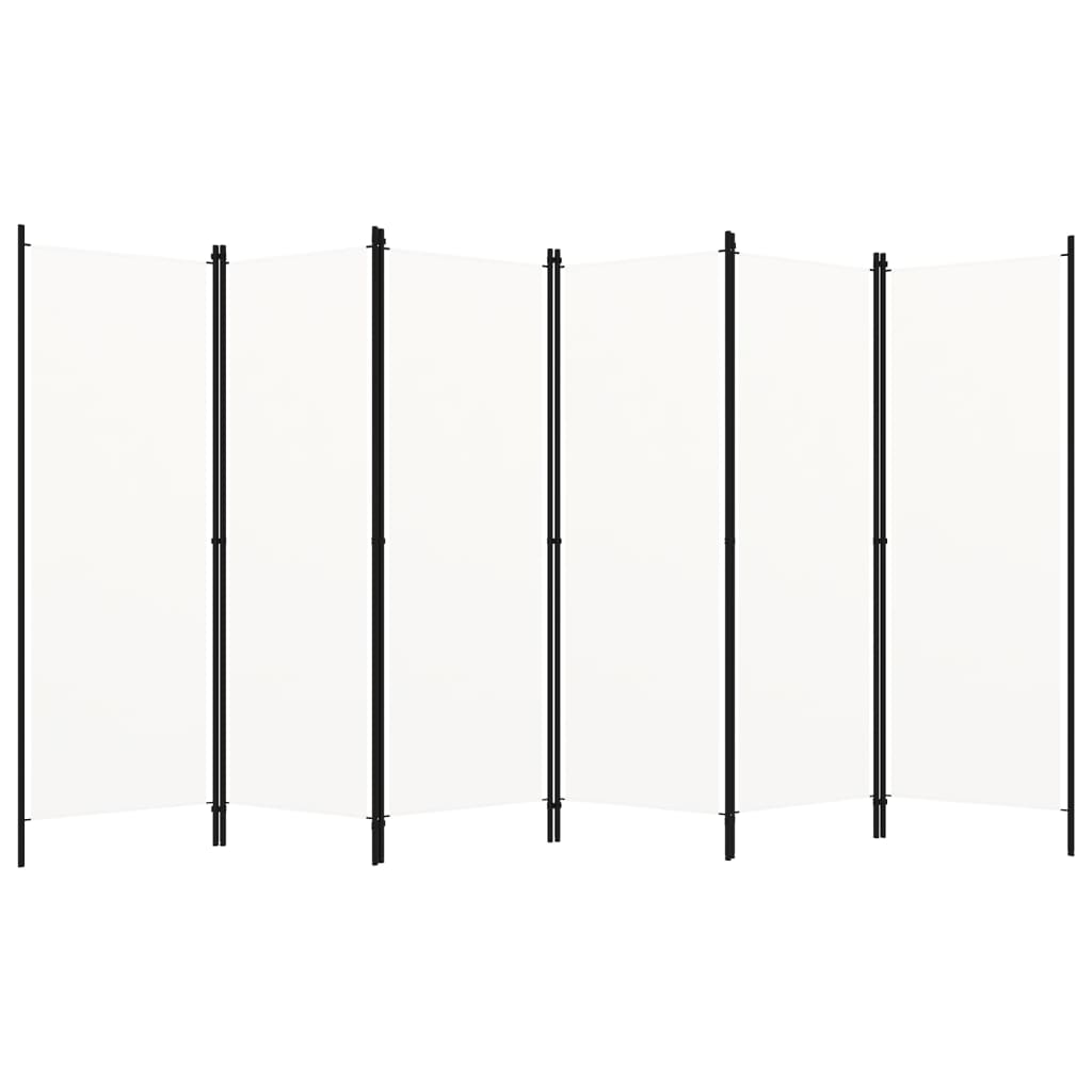 6-Panel Room Divider White 300x180 cm - Tyrell & Tyrell