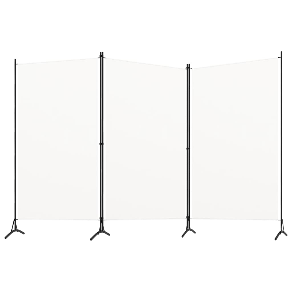 GLOWEN 3-Panel Folding Room Divider - White - Style and Chic