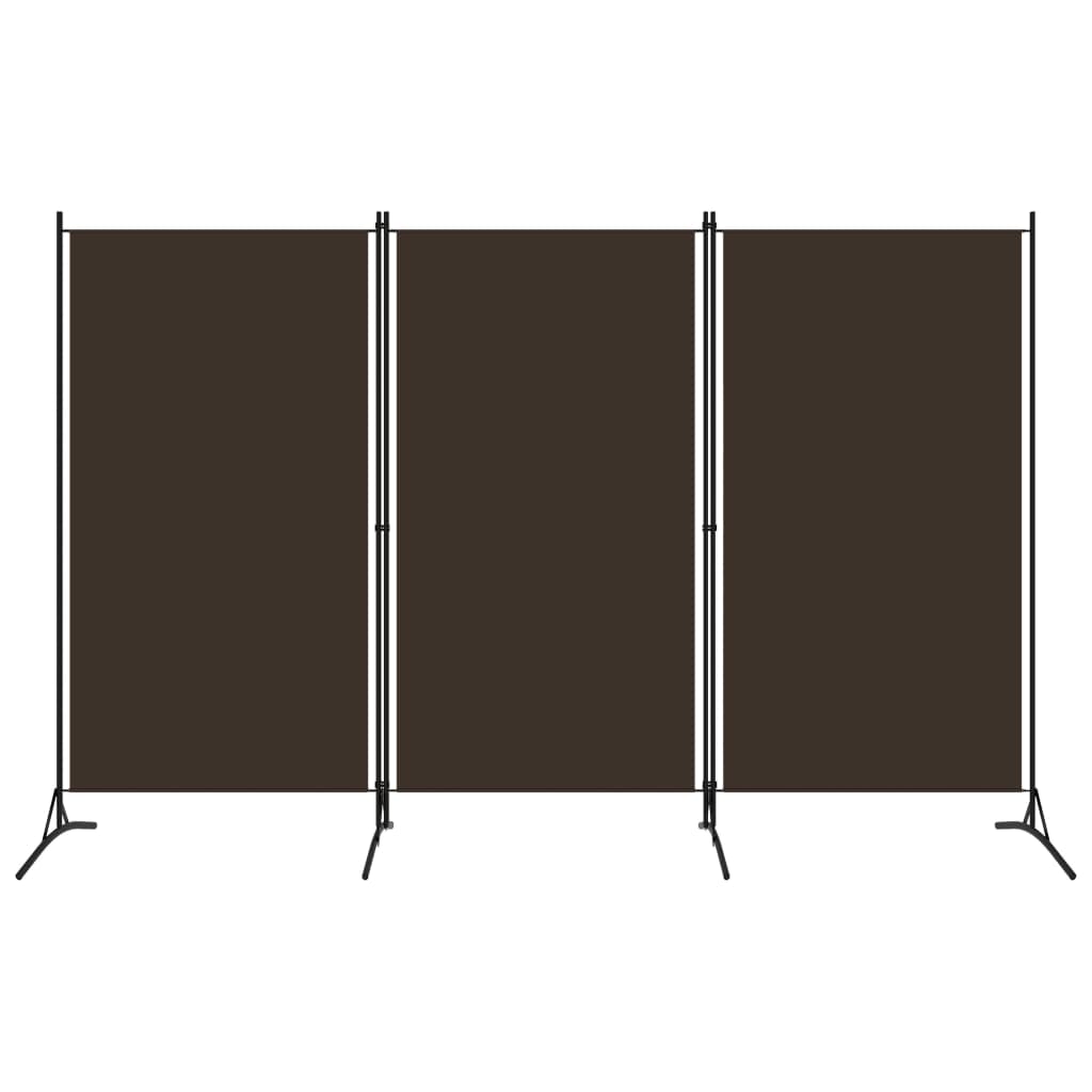 3-Panel Room Divider Brown 260x180 cm - Sid & Sam