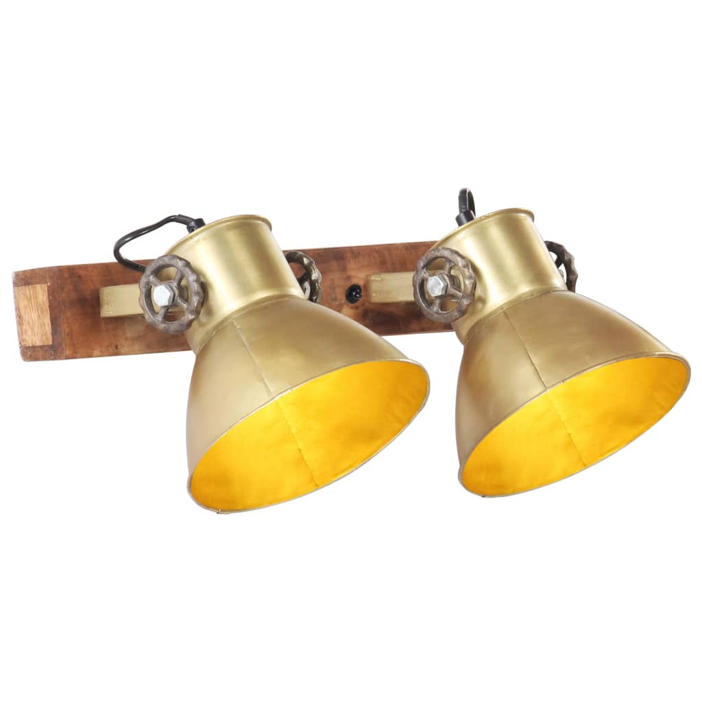 Industrial Wall Lamp Brass 45x25 cm E27 - R and M Furniture