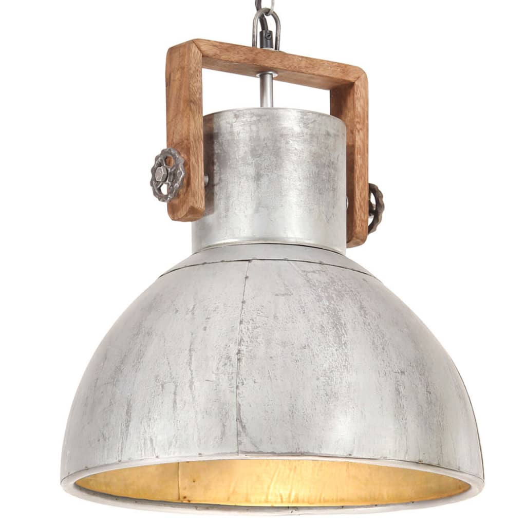 Industrial Hanging Lamp 25 W Silver Round 40 cm E27 - Sid & Sam