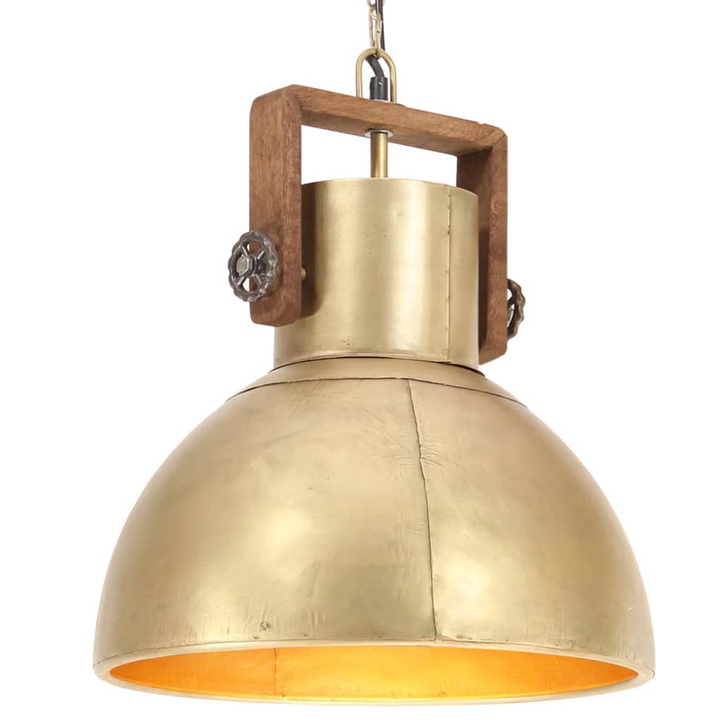 Industrial Hanging Lamp 25 W Brass Round 40 cm E27 - Decor Base