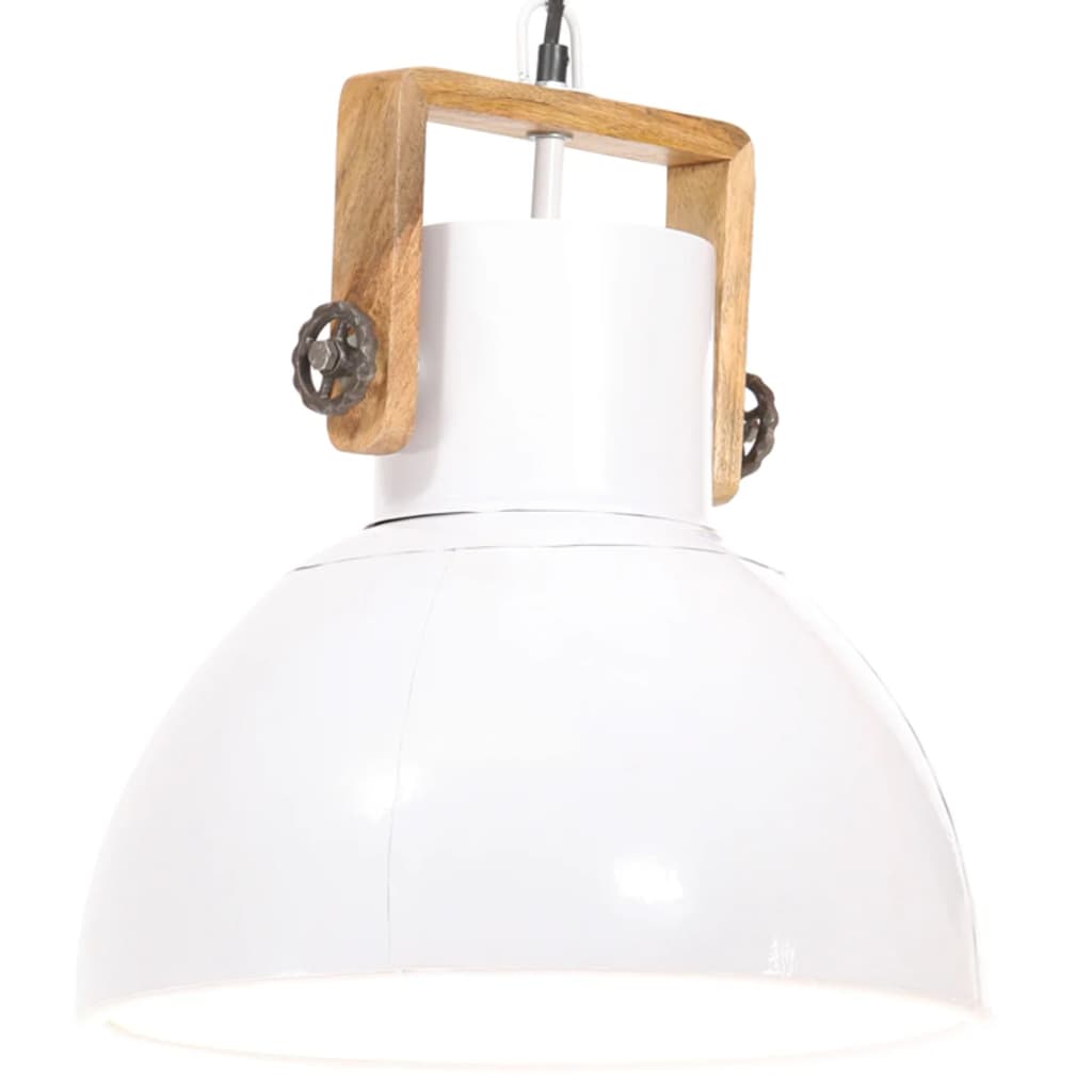 Industrial Hanging Lamp 25 W White Round 40 cm E27 - Unbeatable Bargains