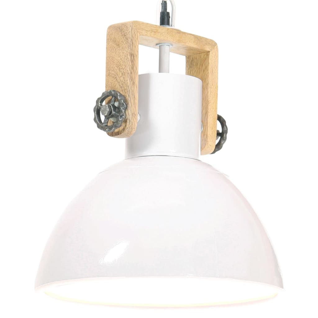 Industrial Hanging Lamp 25 W White Round 30 cm E27 - Decor Base