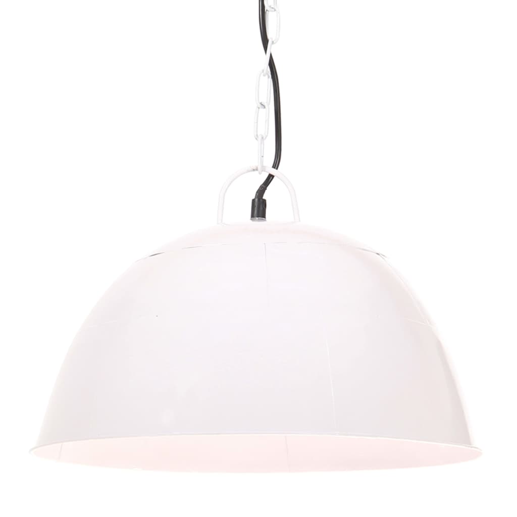 Industrial Vintage Hanging Lamp 25 W White Round 41 cm E27 - Unbeatable Bargains