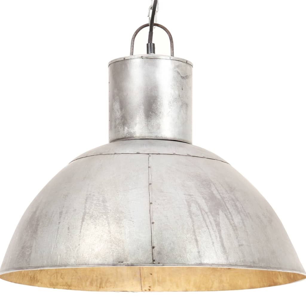 Hanging Lamp 25 W Silver Round 48 cm E27 - Style and Chic
