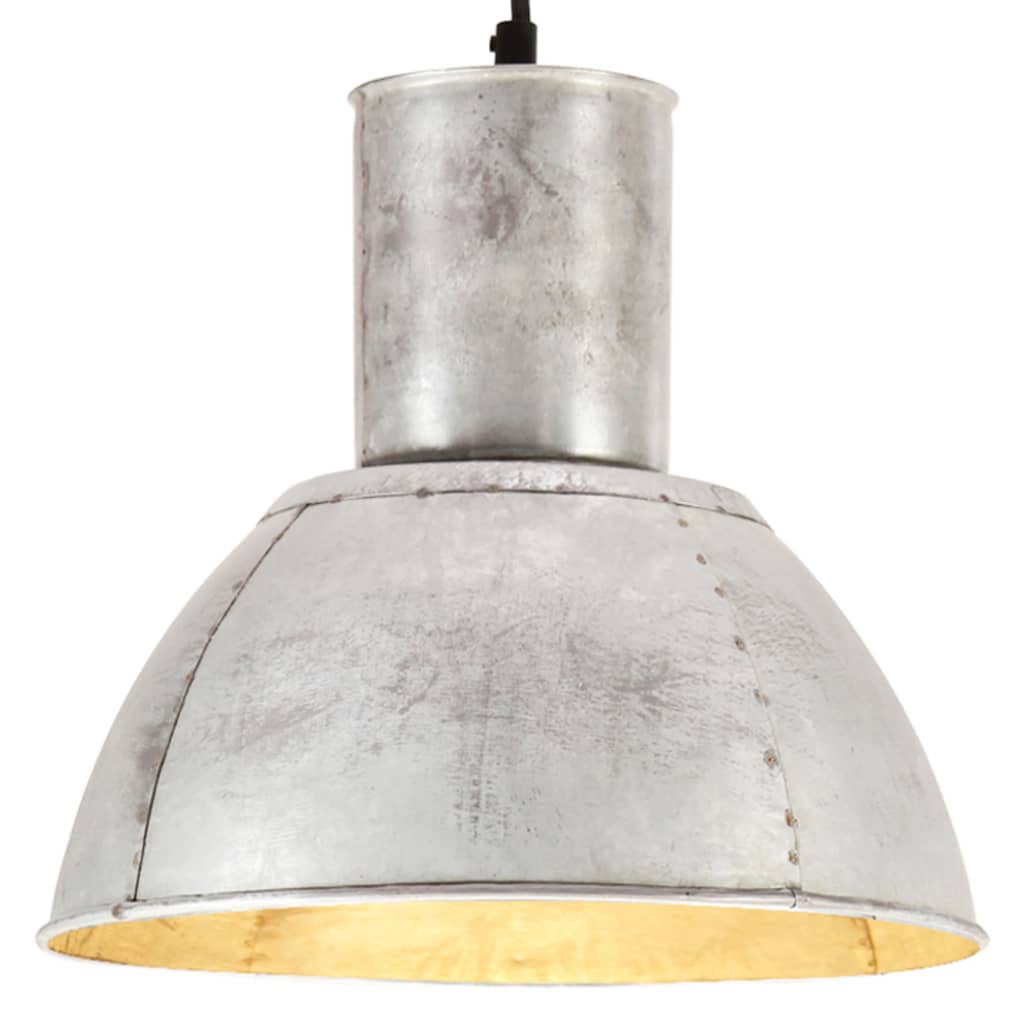 Hanging Lamp 25 W Silver Round 28.5 cm E27 - The Home Maker