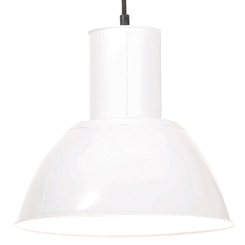 Hanging Lamp 25 W White Round 28.5 cm E27 - Decor Base