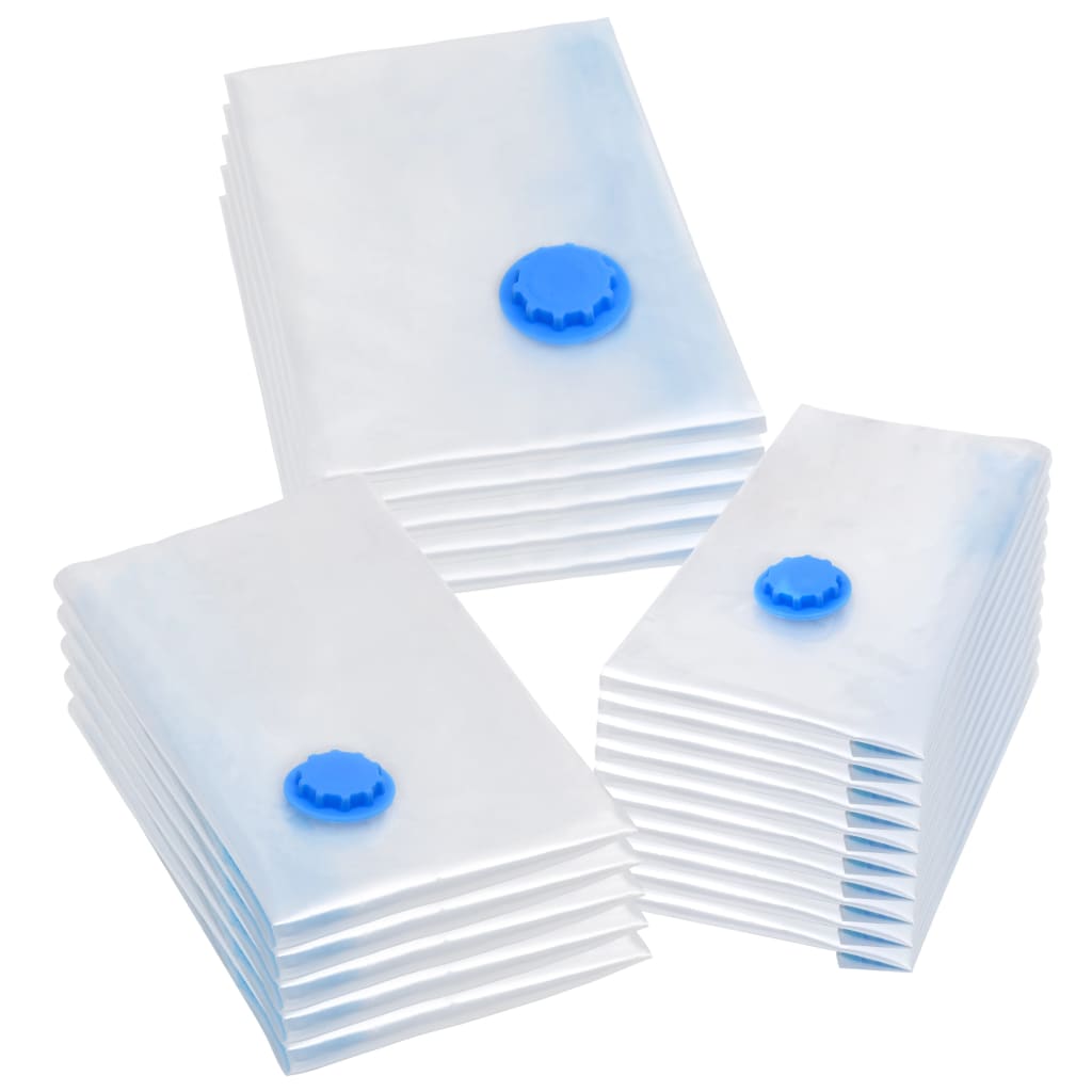 Vacuum Travel Storage Bags Clothing Bags 3 Sizes 20 pcs - Decor Base