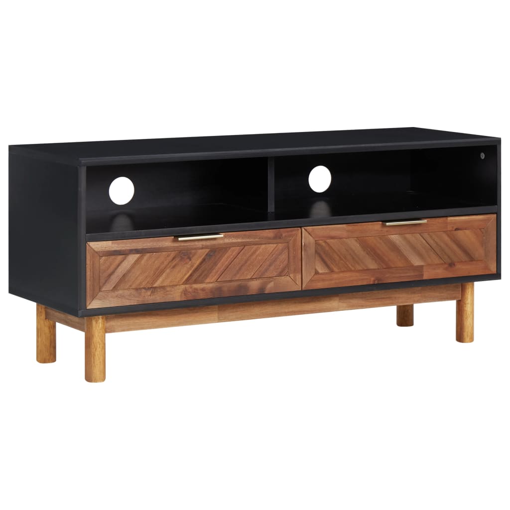 TV Cabinet 100x35x45 cm Solid Acacia Wood and MDF - Discount Dealers