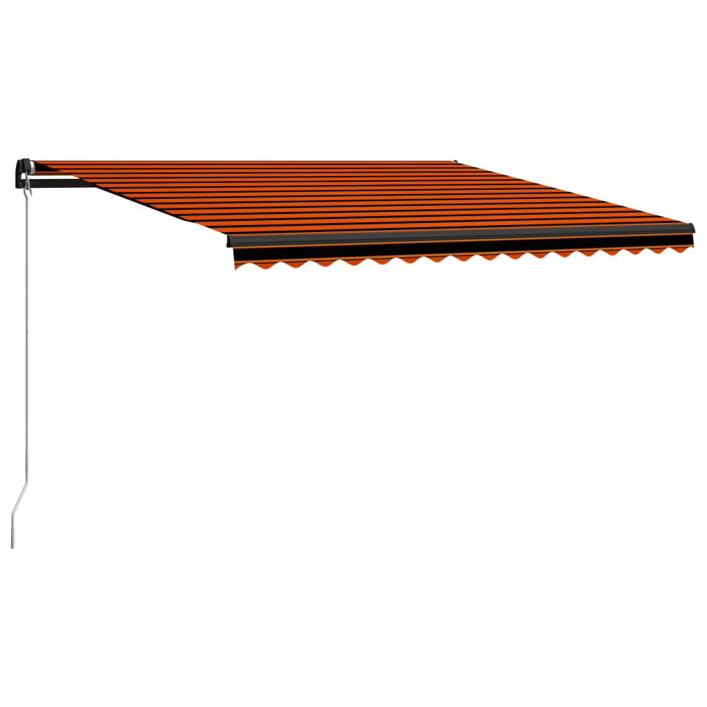 Manual Retractable Awning 450x300 cm Orange and Brown - Discount Dealers