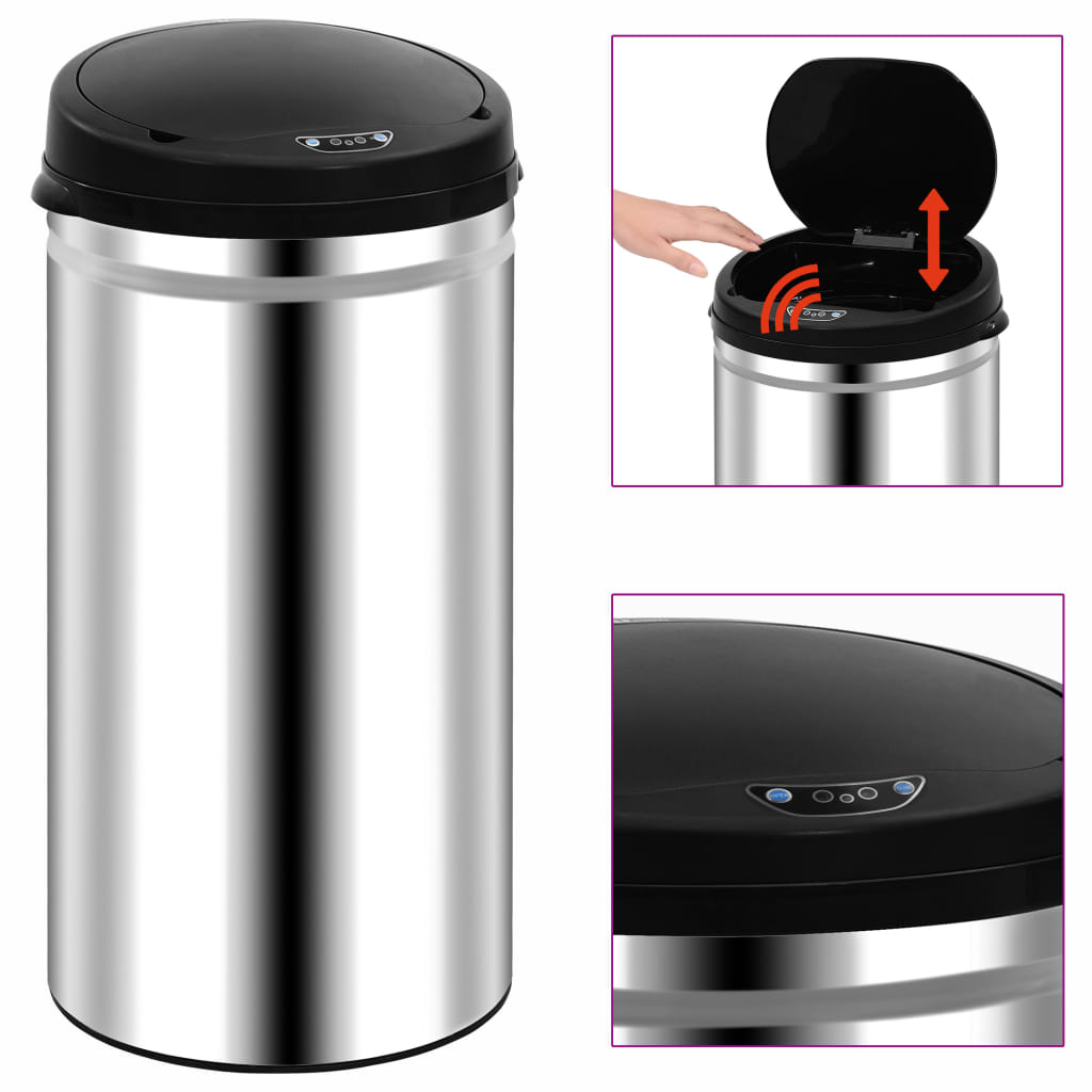 Automatic Sensor Dustbin 50 L Stainless Steel - All Things Good