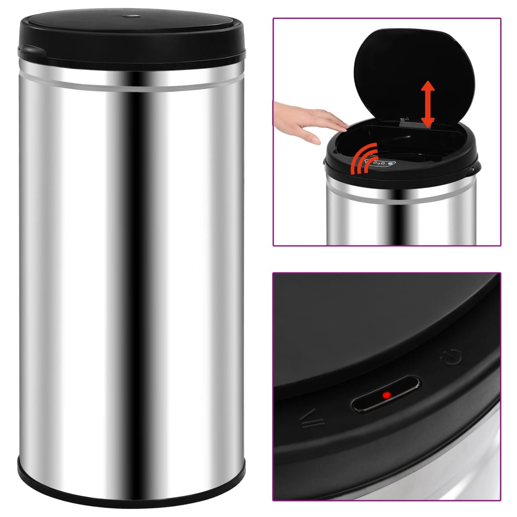 Automatic Sensor Dustbin 70 L Stainless Steel - All Things Good