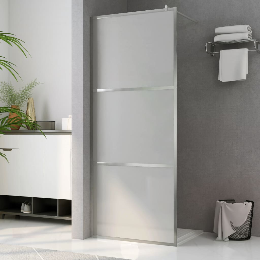 Walk-in Shower Wall with Whole Frosted ESG Glass 80x195 cm - Sid & Sam