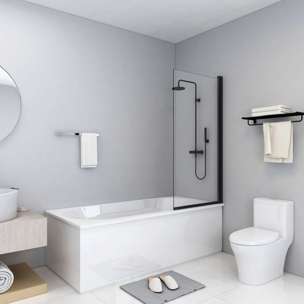 Shower Enclosure ESG 68x130 cm Black - The Home Maker