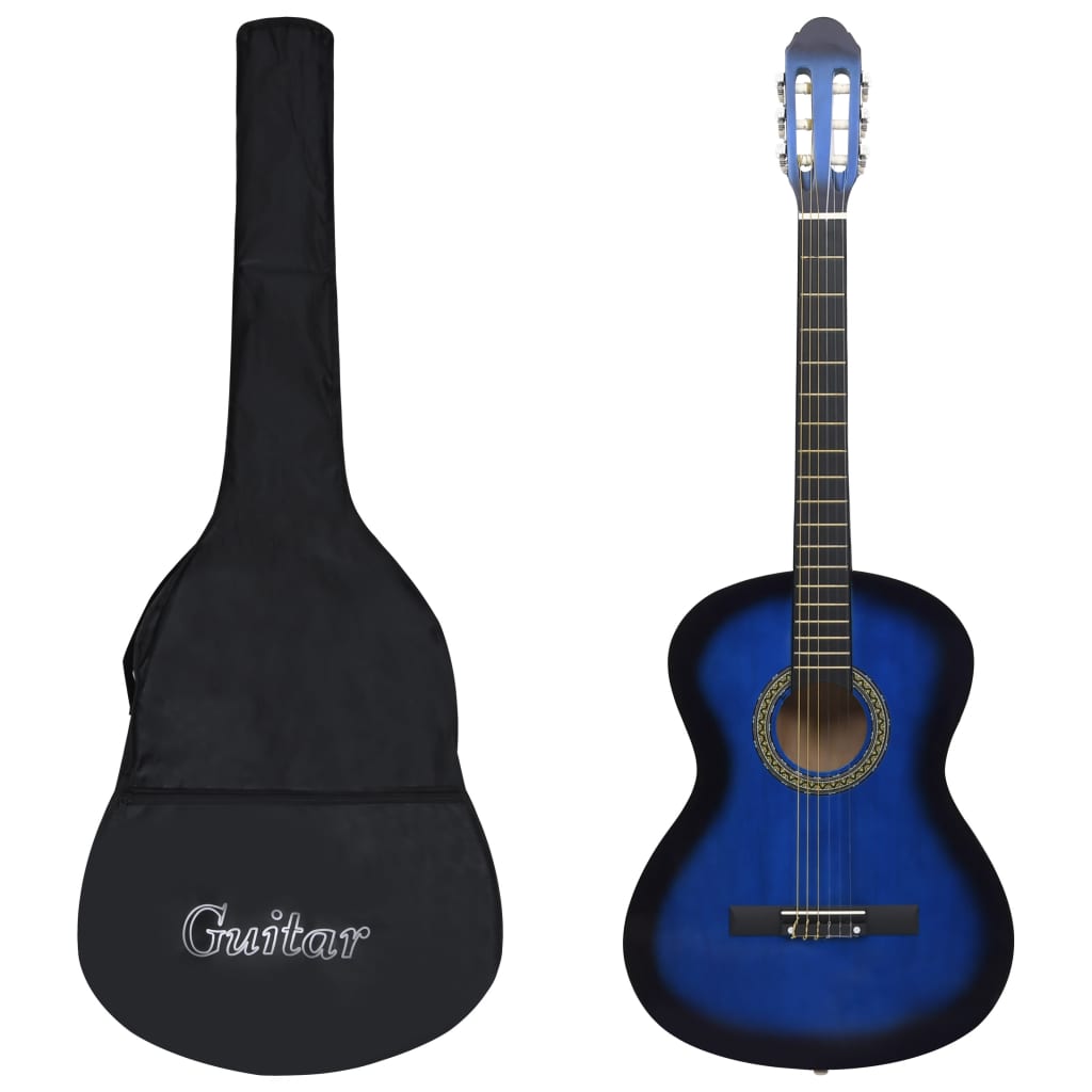 Classical Guitar for Beginner with Bag Blue 4/4 39" - Brittle & Co
