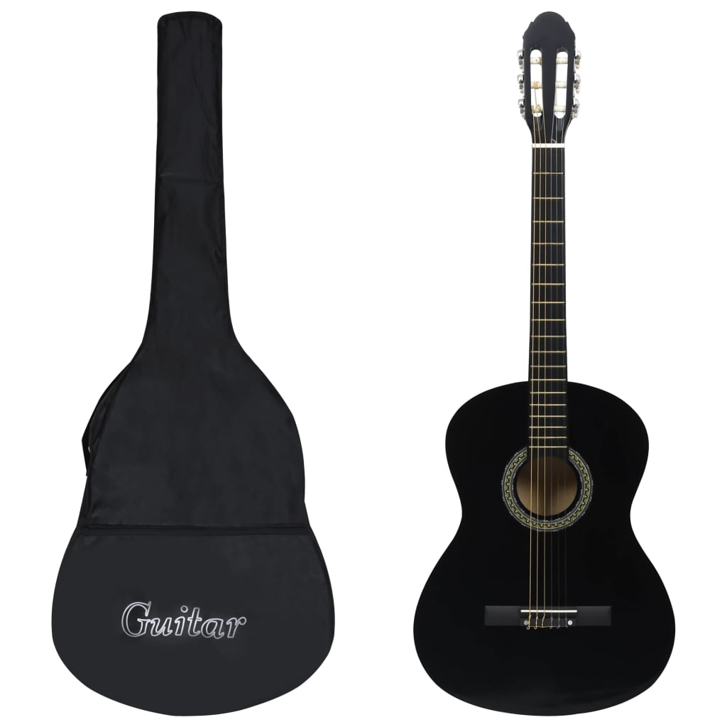 Classical Guitar for Beginner with Bag Black 4/4 39" - Brittle & Co