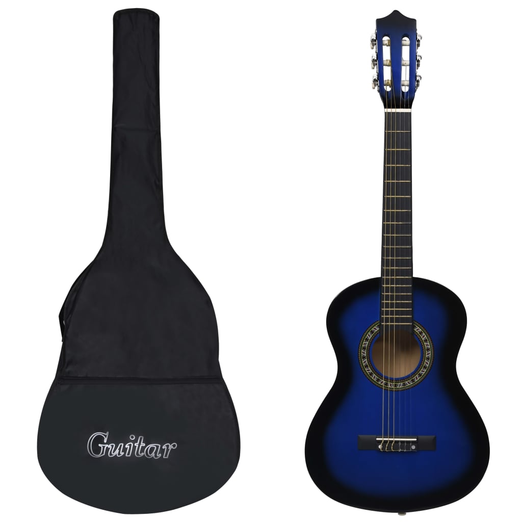 Classical Guitar for Beginner and Kid with Bag Blue 1/2 34" - Sid & Sam