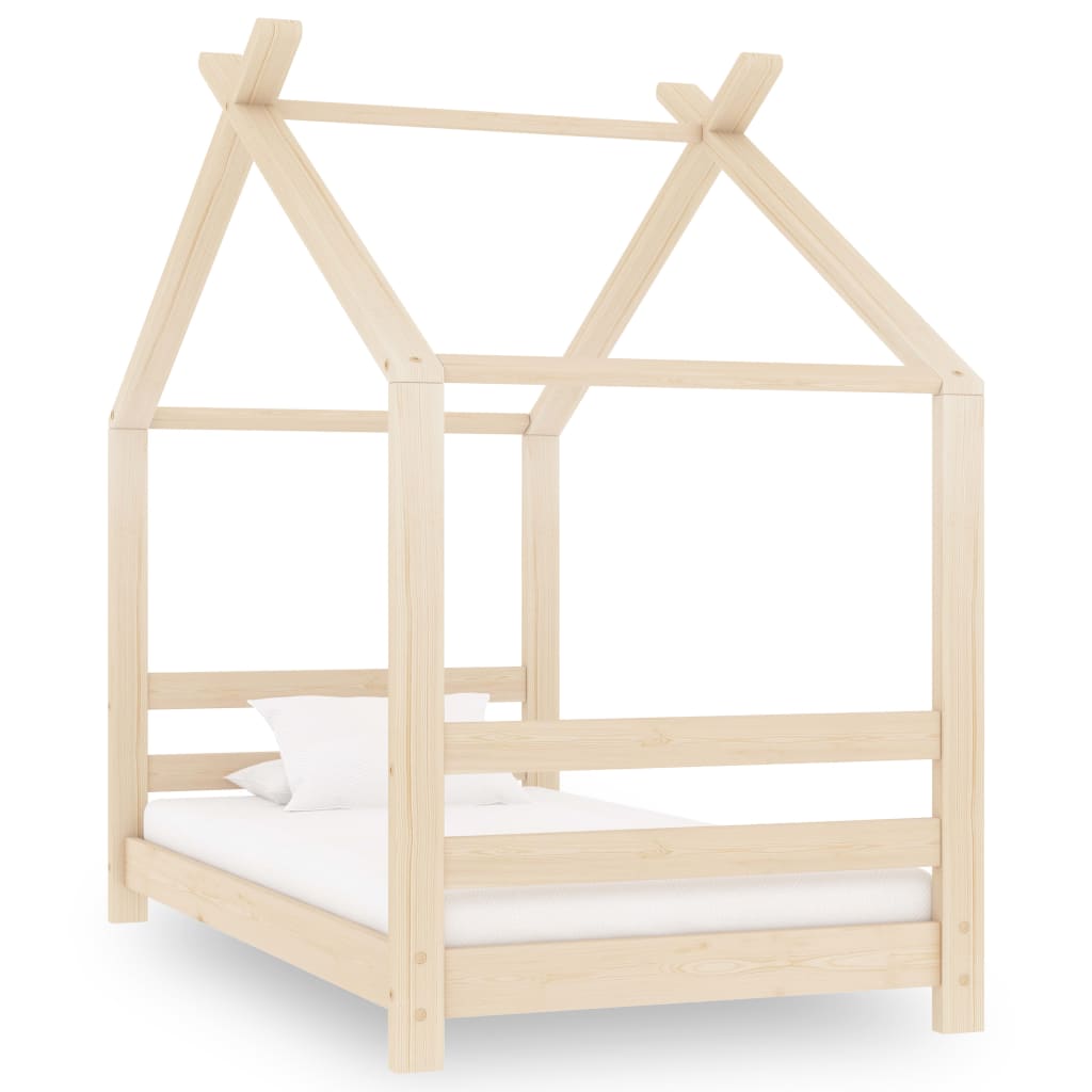 Kids Bed Frame Solid Pine Wood 70x140 cm - Style and Chic