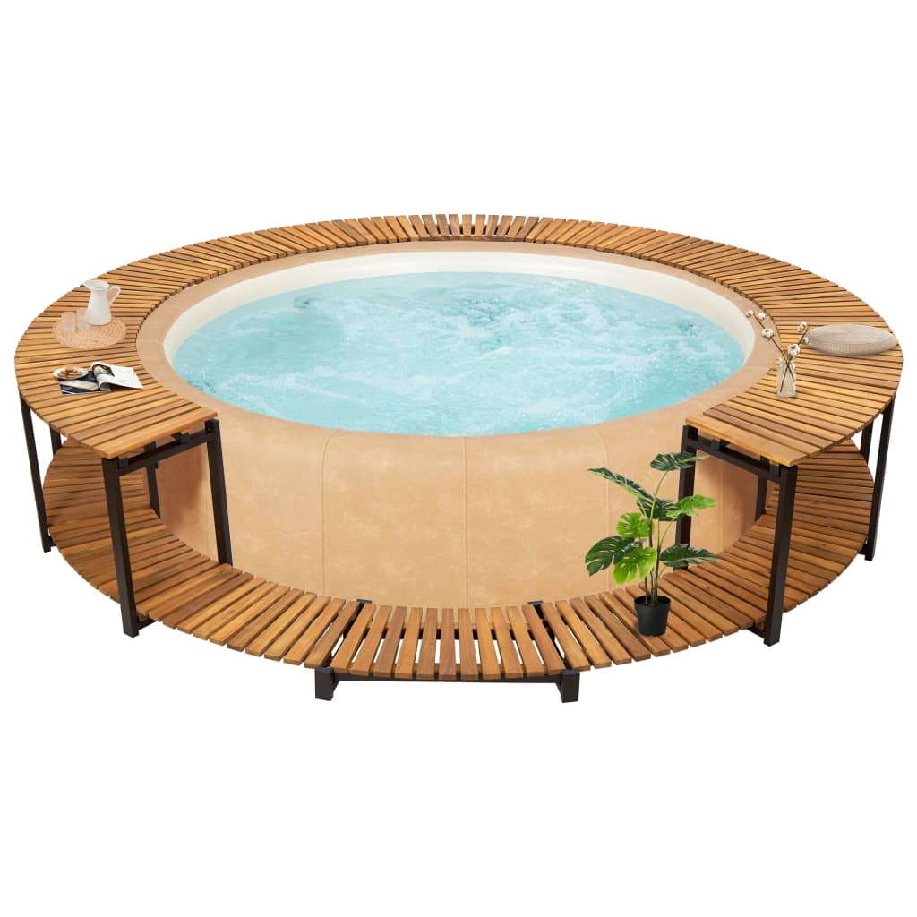 Spa Surround 273x53 cm Solid Acacia Wood - Casper Homes