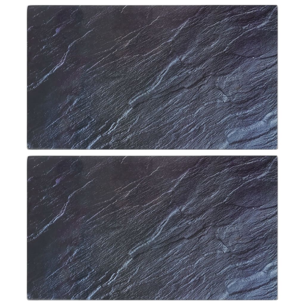 Chopping Boards 2 pcs with Natural Stone Pattern Tempered Glass - Discount Dealers