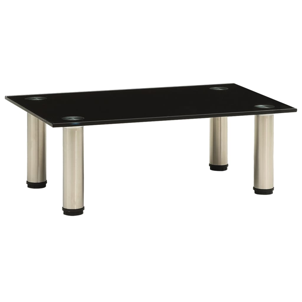 TV Stand Black 40x35x17 cm Tempered Glass - Millennium Furniture