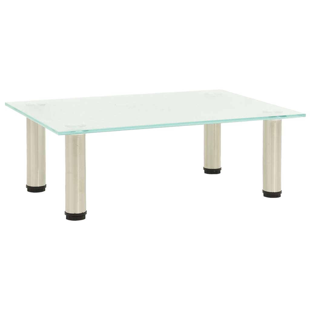 TV Stand Frosted 40x35x17 cm Tempered Glass - Discount Dealers