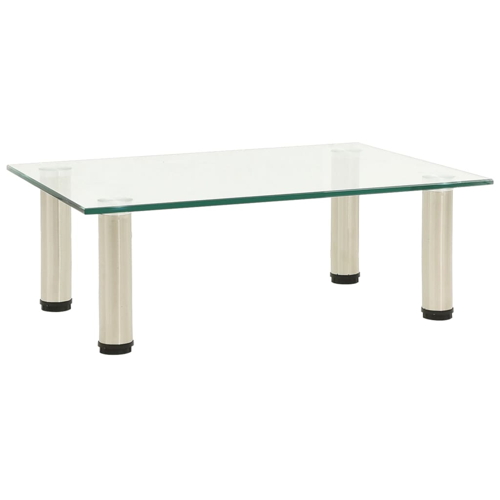TV Stand Transparent 40x35x17 cm Tempered Glass - Tyrell & Tyrell