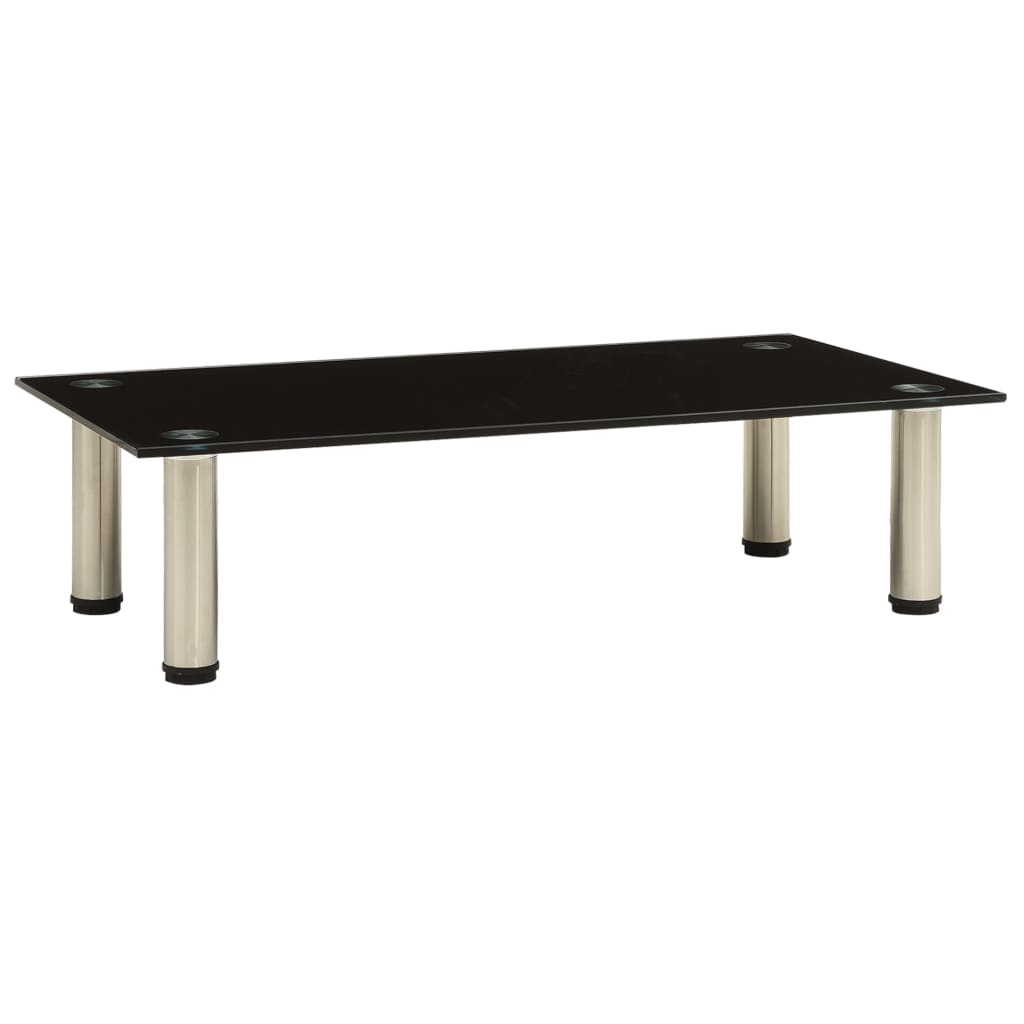 TV Stand Black 60x35x17 cm Tempered Glass - Merkel Designers