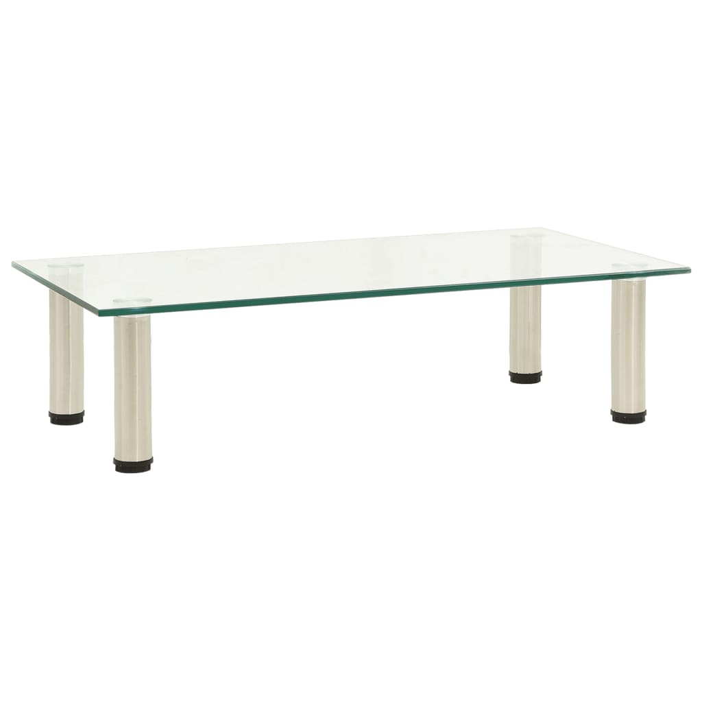 TV Stand Transparent 60x35x17 cm Tempered Glass - Sid & Sam