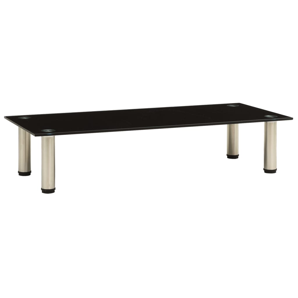 TV Stand Black 80x35x17 cm Tempered Glass - Millennium Furniture