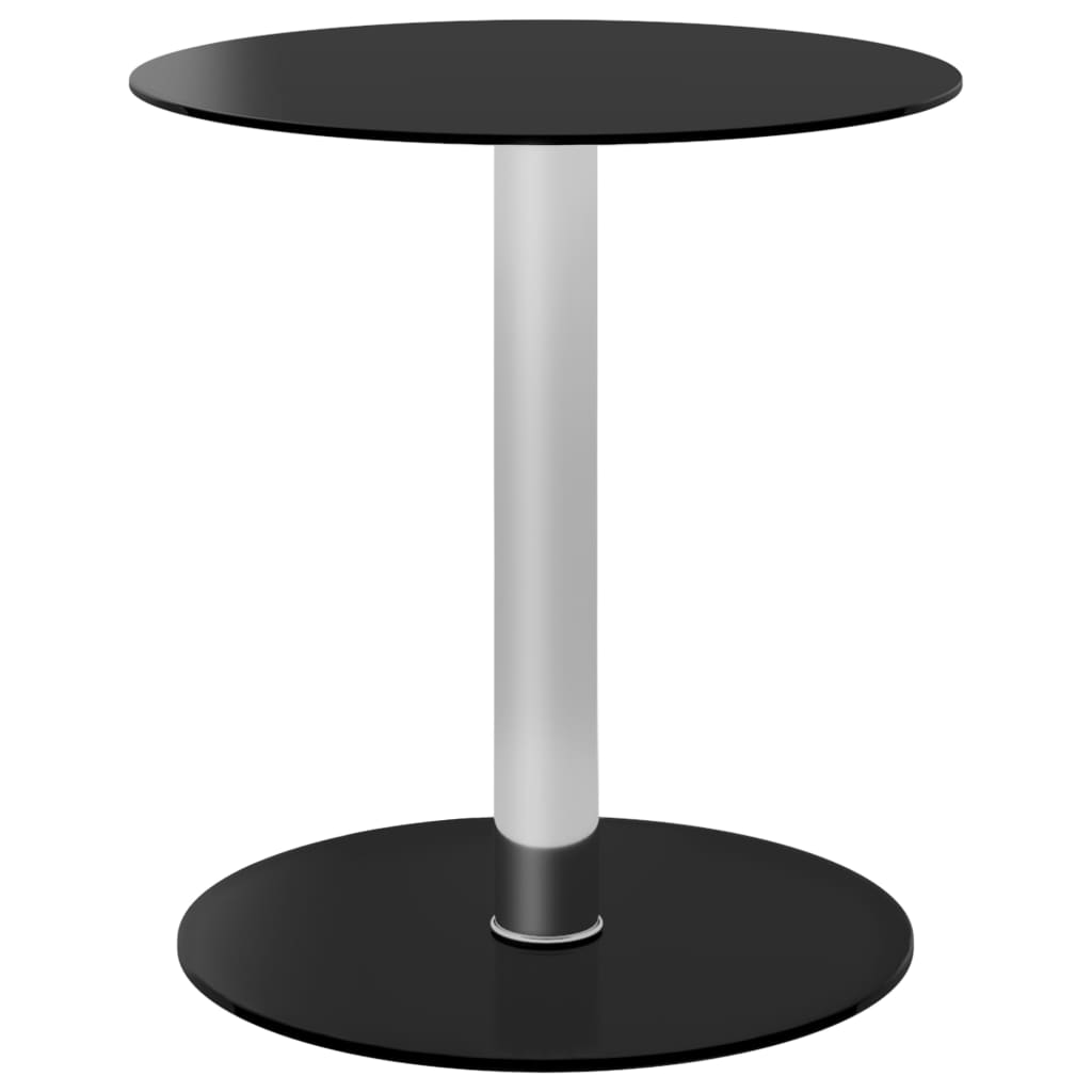 Coffee Table Black 40 cm Tempered Glass - Decor Base