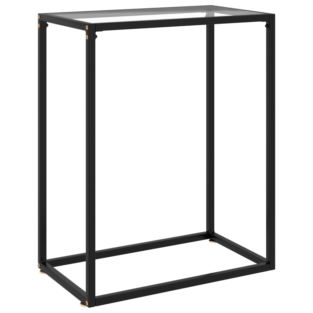 Console Table Transparent 60x35x75 cm Tempered Glass - R and M Furniture